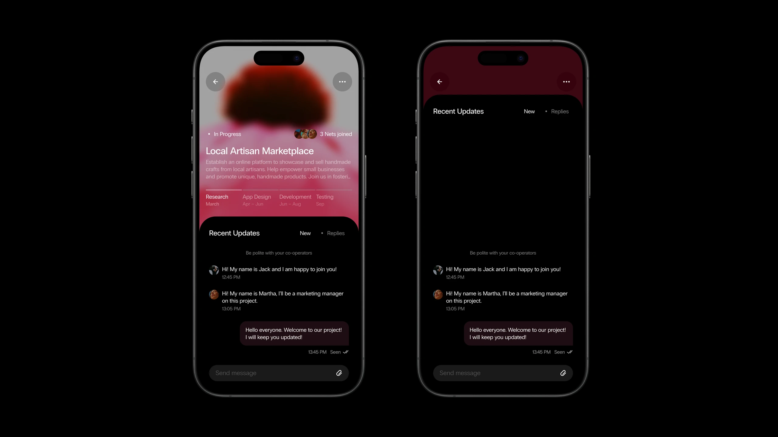 Co-op — Collab in progress, chat