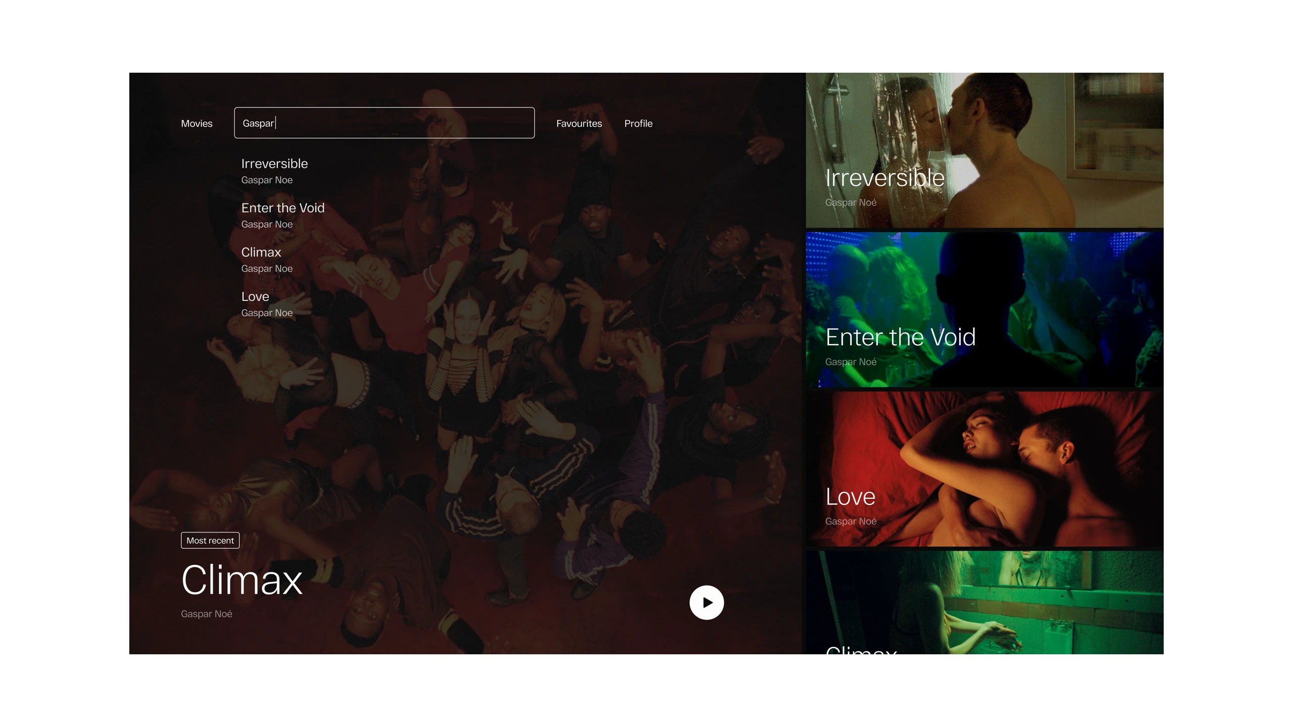 Movex — Search experience