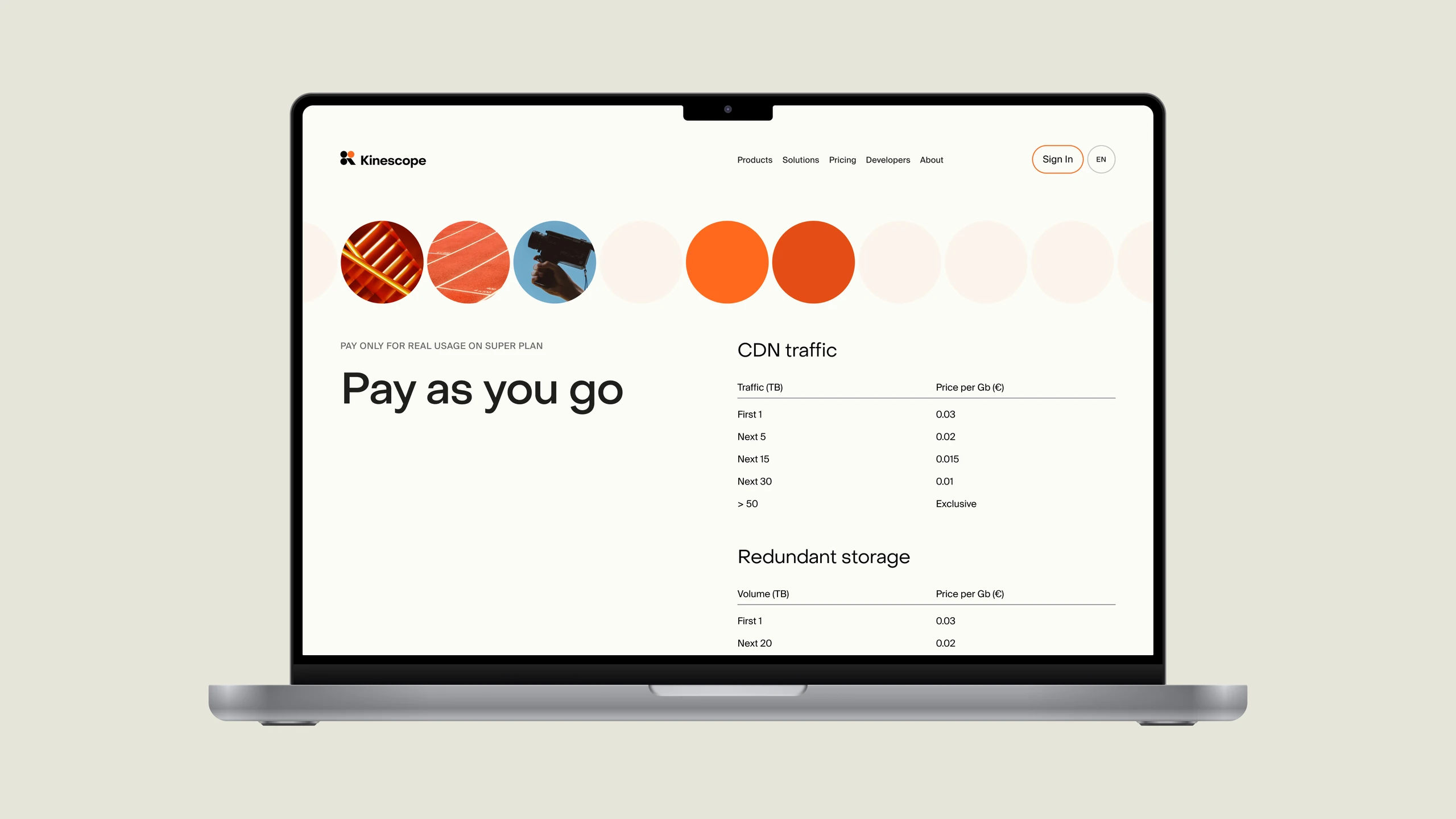 Kinescope, Website Design 1